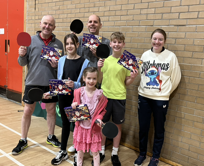 Junior table tennis players
